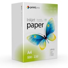 Фотопапiр PrintPro глянсовий 230г/м2 A4 500арк. (PGE230500A4)