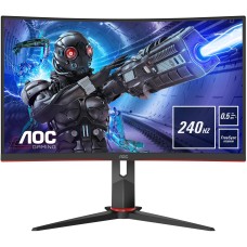 Монітор TFT 27" AOC C27G2ZE/BK, VA, 240Гц, вигнутий, DP, HDMI x 2, чорний червоний