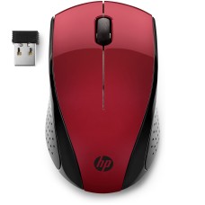 Мишка бездротова HP 220, чорно-червоний