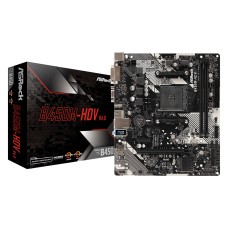 Материнська плата ASRock B450M-HDV R4.0 (AM4/B450, 2*DDR4, PCIex16, DVI-D/HDMI/VGA, 4xSATAІІІ, M.2, GLan, 8ch, mATX)