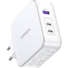 Зарядний пристрій 3xUSB 140W GaN (2хUSB-C+USB-A) CD289 with C to C Cable 1.5 м White Ugreen