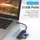 Хаб USB 3.1 Type-C -> 3xUSB 3.0+MicroUSB+3.5mm Sound Adapter чорний Vention