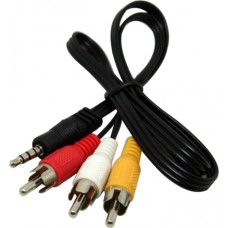 Кабель аудіо/відео Jack 3.5mm M -> 3 x RCA M