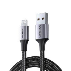 Кабель USB AM-Lightning M, 2.0 м, 2.4A, Чорний, US199 UGREEN