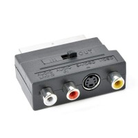 Адаптер Cablexpert SCART - S-Video, 3xRCA (M/F), чорний (CCV-4415) пакет