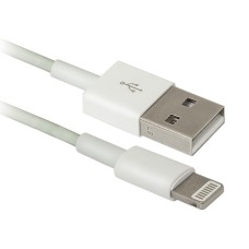 Кабель для iPhone Lightning, 1.0м, Defender, білий, ACH-01 USB