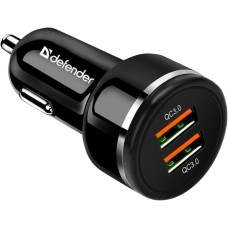 Автозарядка 2xUSB 36W (2xUSB-A) QC3.0,3А UCA-80 чорна Defender