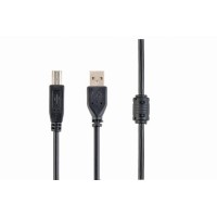 Кабель Cablexpert USB - USB Type-B V 2.0 (M/M), 3.0 м, Феритовий фільтр, чорний (CCF-USB2-AMBM-10)