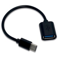 Перехідник USB3.1 Type-C --> USB 3.0 (OTG) 0.2м. чорний OEM