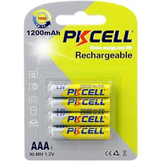 Акумулятор AAA 1200mAh, 1.2V Ni-MH, rechargeable battery, PKCELL, 4pcs/card