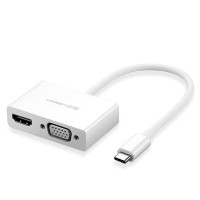 Перехідник USB Type C to HDMI + VGA MM123 UGREEN Білий