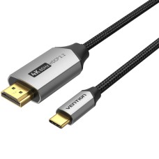 Кабель USB 3.1 Type-C M - HDMI M, 1.5m 4K 60 Гц Thunderbolt 3 HDCP2.2 PVC Black Vention