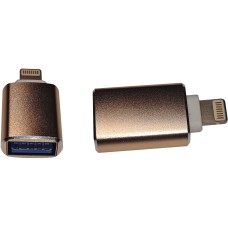 Перехідник OTG Lightning - USB 3.0 AF Gold