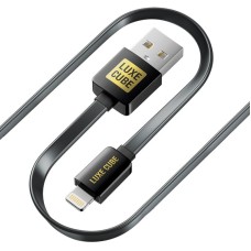 Кабель Luxe Cube Flat USB - Lightning (M/M),  1 м, чорний (2231252964019)