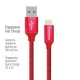 Кабель ColorWay USB - Lightning (M/M), 2.4 А, 2 м Red (CW-CBUL007-RD)