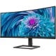 TFT 34" Philips 346E2CUAE, VA, вигнутий, WQHD, DP, HDMI, USB-С, HAS,  колонки, чорний