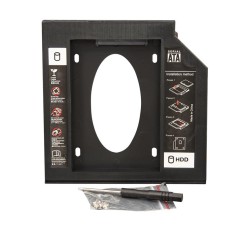 Перехідник Frime для установки 2.5" SSD/HDD у відсік приводу 12.7мм Black (FHDC127P)