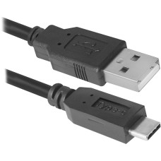 Кабель USB AM-Type C M, 1.0м, чорний, 09-03 PRO Defender