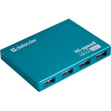 Концентратор USB Defender Septima Slim 7-port USB2.0 активний, синій металік (алюмінієвий корпус)