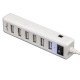 Концентратор USB 2.0 Frime 7хUSB2.0 White (FH-20041)