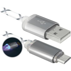 Кабель USB AM-micro BM, 1.0 м, сірий, 08-03LT Defender