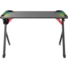 Стіл ігровий Defender Platinum RGB 110x60x75мм, кріплення для кружки та гарнітури, чорний