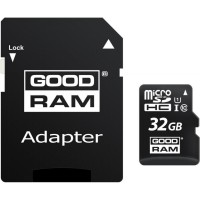 Memory card microSD 32Gb GoodRAM SDHC (class 10 UHS I U1) Retail + adapter