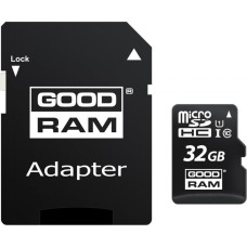 Memory card microSD 32Gb GoodRAM SDHC (class 10 UHS I U1) Retail + adapter