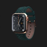 Ремінець Elements Njord Salmon Leather Strap для Apple Watch 42/44/45/49mm (Dark Green) (SL14122)