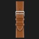 Apple Watch Series 8 45mm Hermès Silver Stainless Steel Case with Fauve Single Tour Deployment Buckle