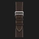 Apple Watch Series 8 45mm Hermès Silver Stainless Steel Case with Ébène Single Tour Deployment Buckle