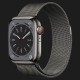 Apple Watch Series 8 45mm GPS + LTE, Graphite Stainless Steel Case with Graphite Milanese Loop (MNKX3)