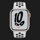 Apple Watch Series 7 41mm Starlight Aluminum Case with Pure Platinum/Black Nike Sport Band (MKN33)