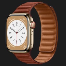 Оригінальний ремінець для Apple Watch 42/44/45/49 mm Leather Link (Umber) (MP853)