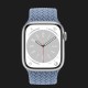 Apple Watch Series 8 41mm Silver Aluminum Case with Slate Blue Braided Solo Loop