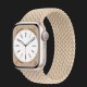 Apple Watch Series 8 41mm Starlight Aluminum Case with Beige Braided Solo Loop