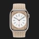 Apple Watch Series 8 41mm Starlight Aluminum Case with Beige Braided Solo Loop