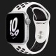 Apple Watch SE 2 44mm Silver Aluminum Case with Summit White/Black Nike Sport Band