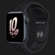 Apple Watch SE 2 44mm Midnight Aluminum Case with Black Nike Sport Band