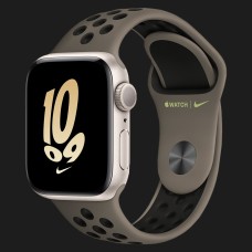 Apple Watch SE 2 40mm Starlight Aluminum Case with Olive Grey/Black Nike Sport Band