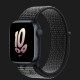 Apple Watch Series 8 41mm Midnight Aluminum Case with Black/Summit White Nike Sport Loop