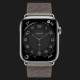 Apple Watch Series 8 45mm Hermès Silver Stainless Steel Case with Gris Meyer H Diagonal Single Tour