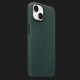 Оригінальний чохол Apple Leather Case with MagSafe для iPhone 14 (Forest Green) (MPP53)