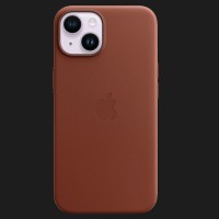 Оригінальний чохол Apple Leather Case with MagSafe для iPhone 14 (Umber) (MPP73)