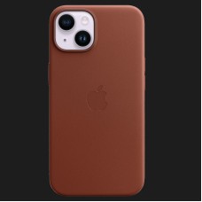 Оригінальний чохол Apple Leather Case with MagSafe для iPhone 14 (Umber) (MPP73)