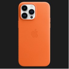 Оригінальний чохол Apple Leather Case with MagSafe для iPhone 14 Pro (Orange) (MPPL3)