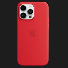 Оригінальний чохол Apple Silicone Case with MagSafe для iPhone 14 Pro Max (PRODUCT) RED (MPTR3)