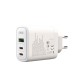 Мережевий зарядний пристрій XO CE04 (1USB, 2USB-C) QC3.0 PD3.0 White (XO-CE04-WH)