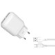 Мережевий зарядний пристрій XO L78 (2USBх2.4A) White (L78-M-WH) + кабель microUSB