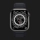 Apple Watch Series 7 45mm Space Black Titanium Case with Black Leather Link (ML8V3)